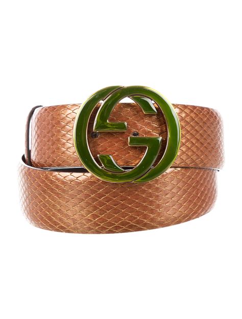 snakeskin Gucci belt